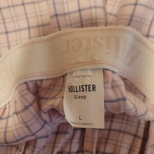 Hollister Pink and White Plaid Sleepwear